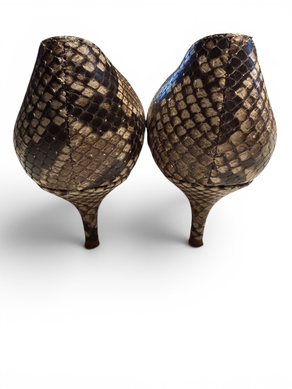 Kate Spade Melanie Python Snakeskin Kitten Heels Size 7 - Picture 10 of 13